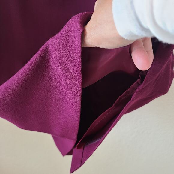 Talbots Women Maxi Wool Skirt Size 4 Straight Purple Slit Career Colorful Preppy - Picture 3 of 10